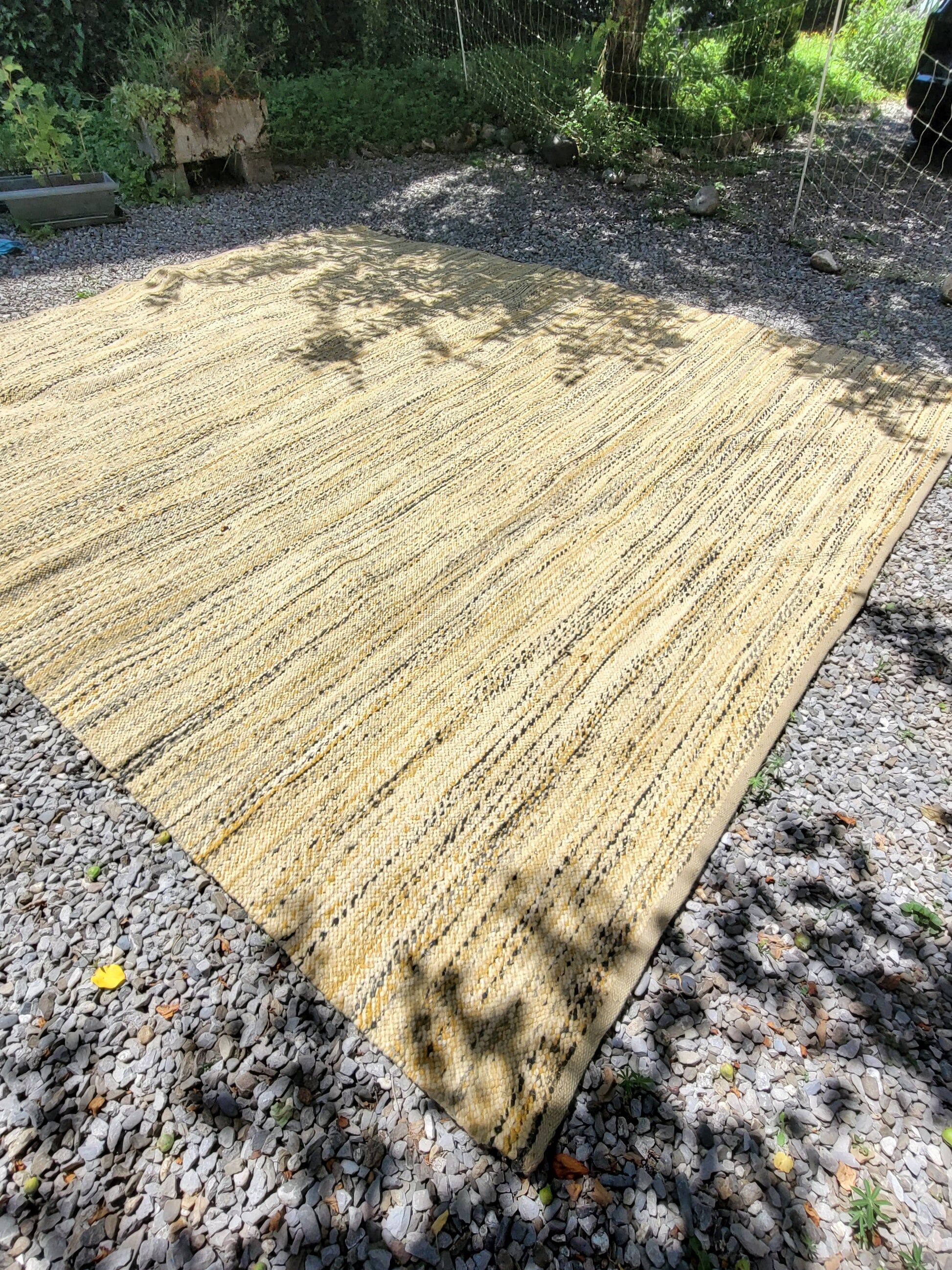 Vintage woven wool rug