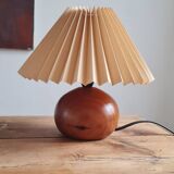 Walnut wood ball lamp