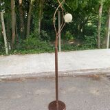 Vintage copper halogen floor lamp with braided arms
