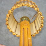60s bamboo rattan lamp