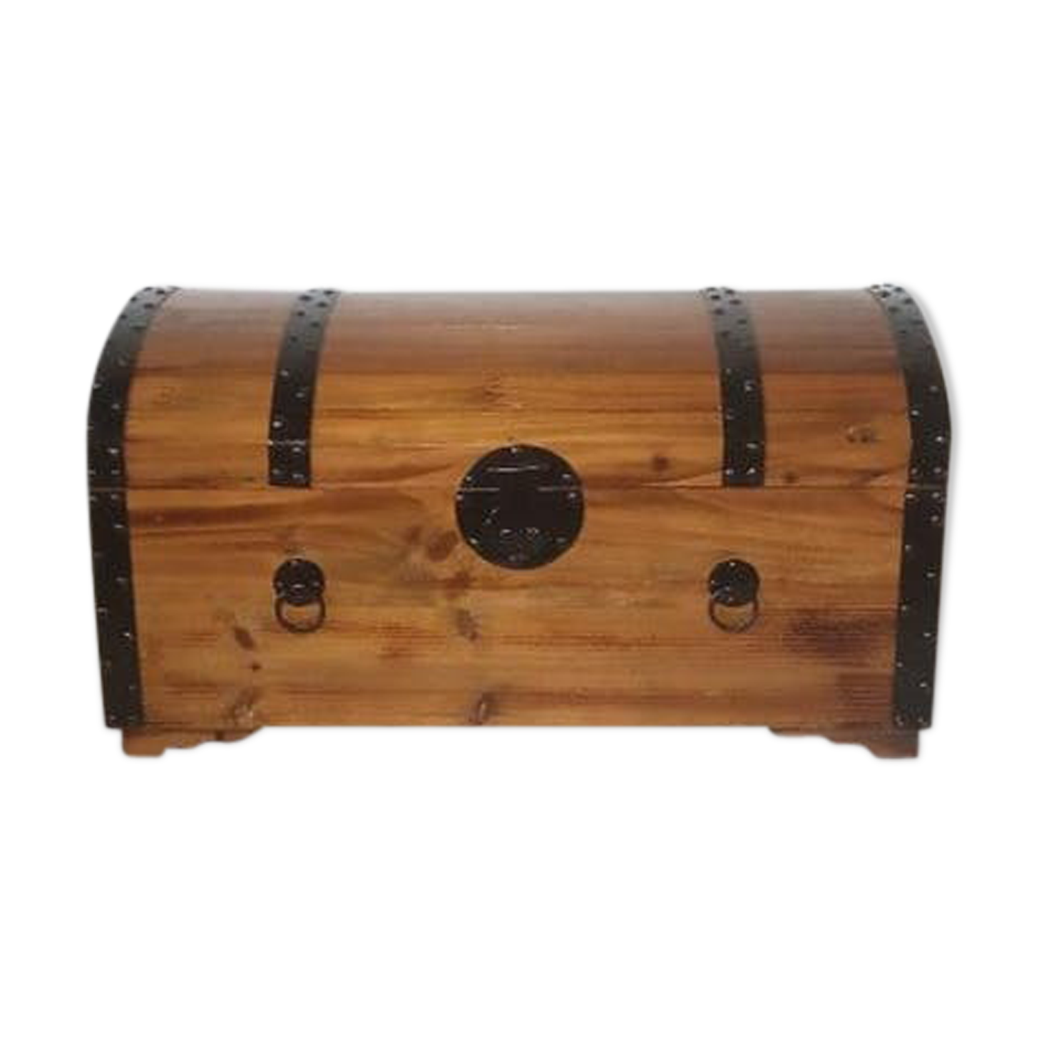 Wooden chest on rounded top