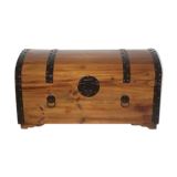 Wooden chest on rounded top