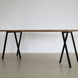 Vintage industrial oak dining table
