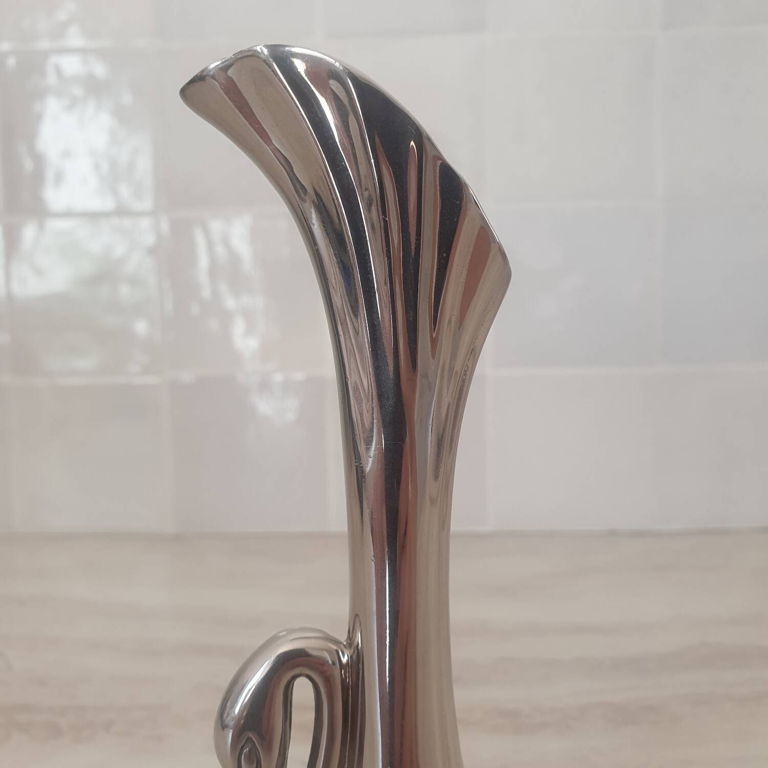 Soliflore Cygne en metal