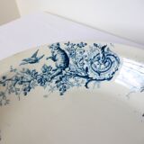 Vintage hollow round serving dish from K&G Luneville hunting