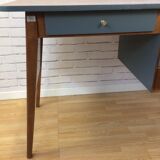 Desk teak feet compass