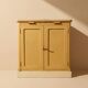 Antique butter yellow kitchen sideboard, late 19th - early 20th century.