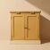 Antique butter yellow kitchen sideboard, late 19th - early 20th century.
