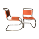 Pair model chair MR10 design Ludwig Mies Van Der Rohe