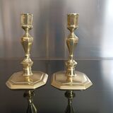 Pair of gilded bronze candlesticks