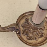 Lampe de chevet  en bronze - bougeoir  à main
