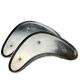 Ercuis, pair of 20th century silver-plated boomerang candlesticks