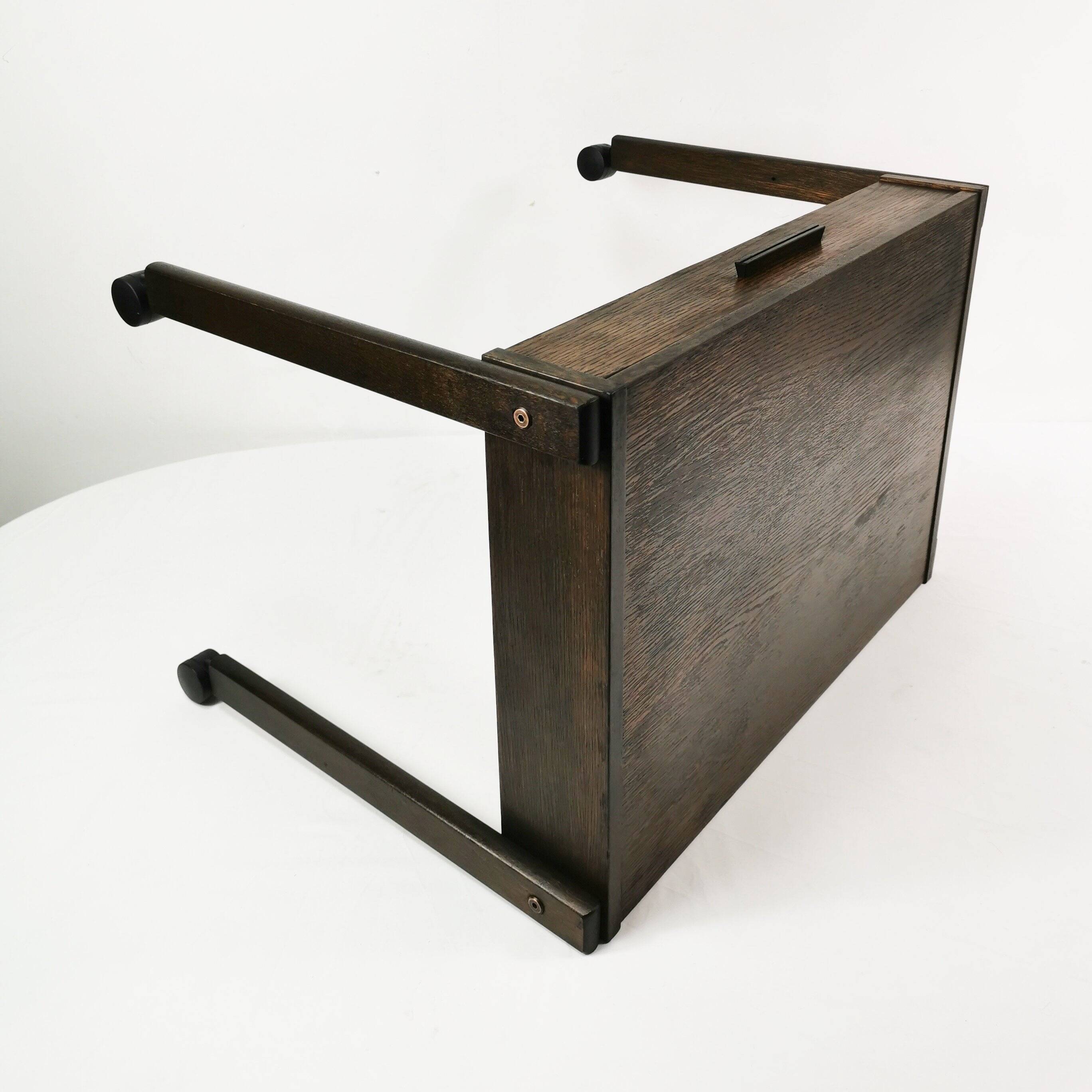 Modernist, mobile side table, Denmark, 1960s