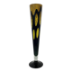 Large glass vase yellow and black , 1970s