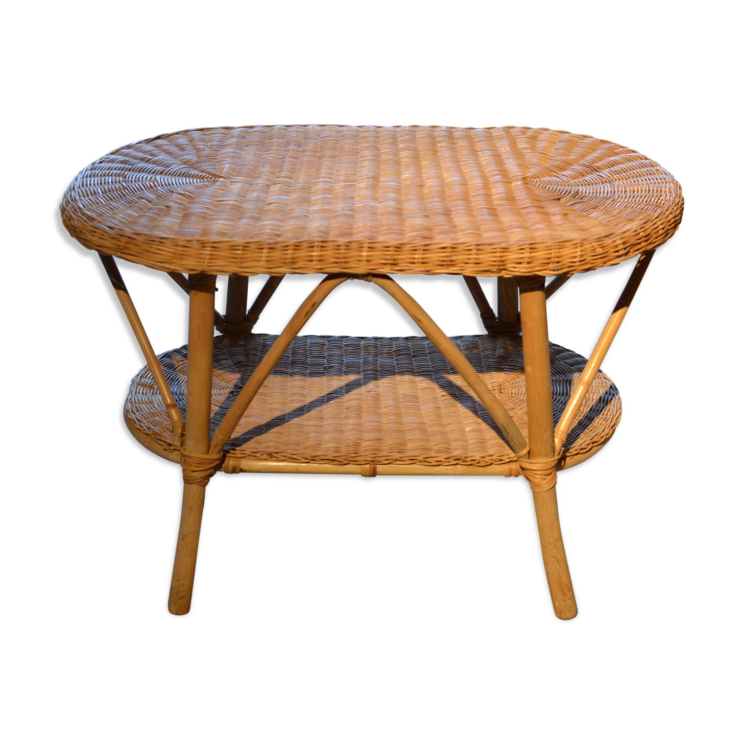 Rattan coffee table