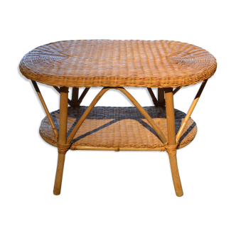 Table basse en rotin