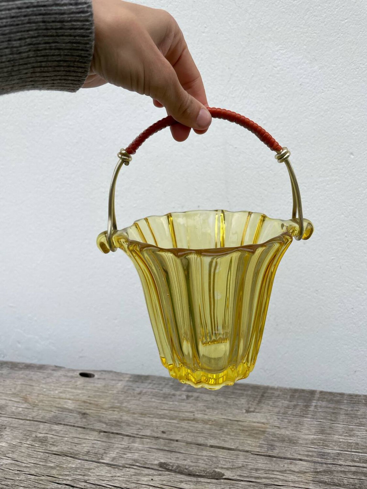 Seau à glace 1970 en verre