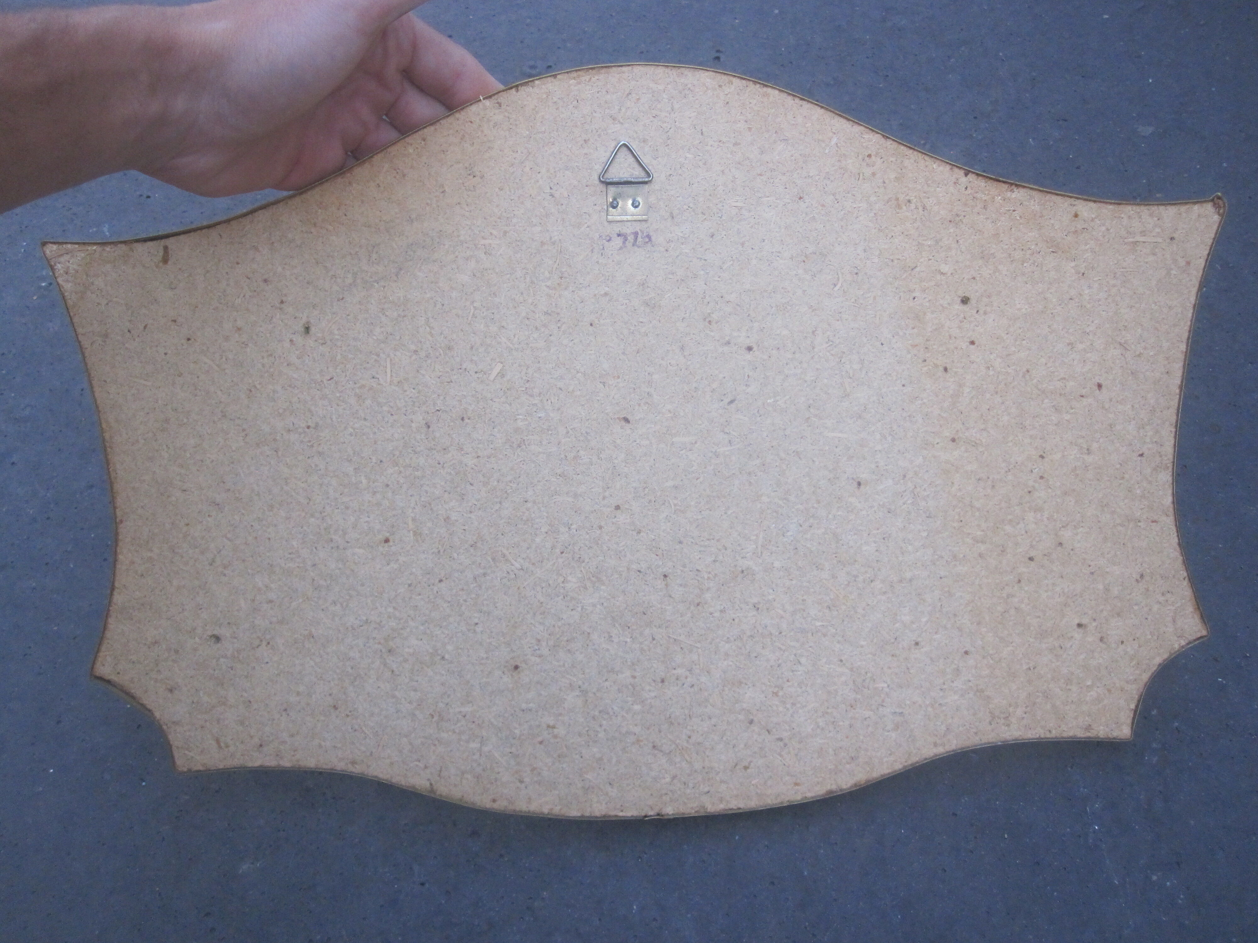 Mirror rear-view mirror free form vintage 47x30cm