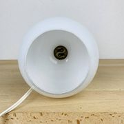Lampe art déco conique cuivre et globe opaline