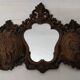 Ancien Miroir Mural Vintage Avec Rangement Imitation Bois