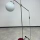 Modern mid-century chrome floor lamps in pairs