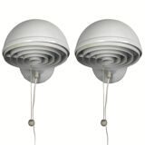 Pair Scandinavian wall sconces by Knud Christensen for ABO Randers, Denmark 1960s-1970s