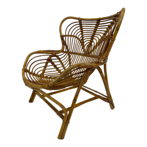 Fauteuil en rotin par Dirk van