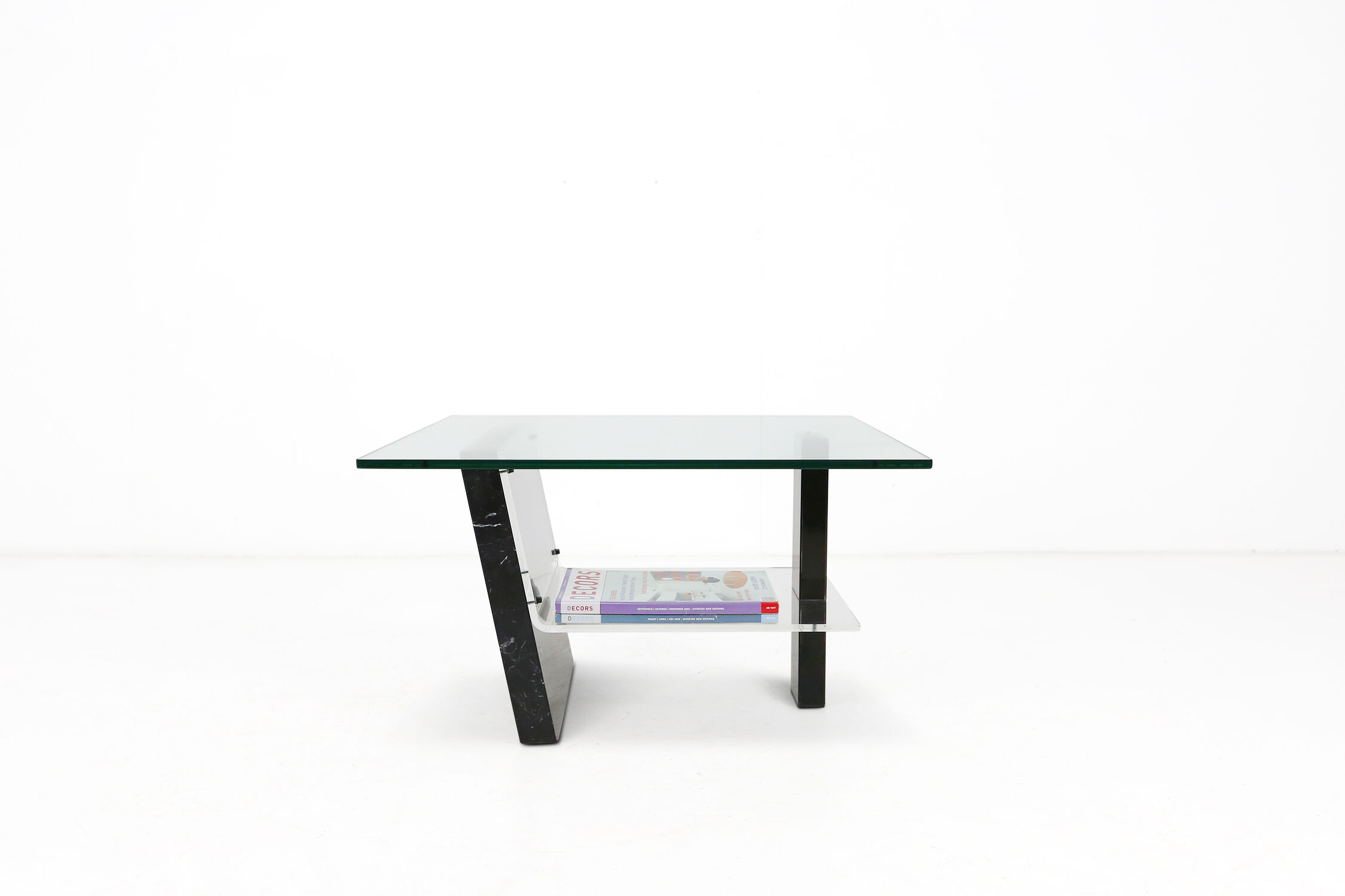 Italian marble and glass coffee table Ca.1970