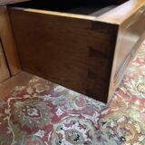 Louis XV style flat desk in blond mahogany