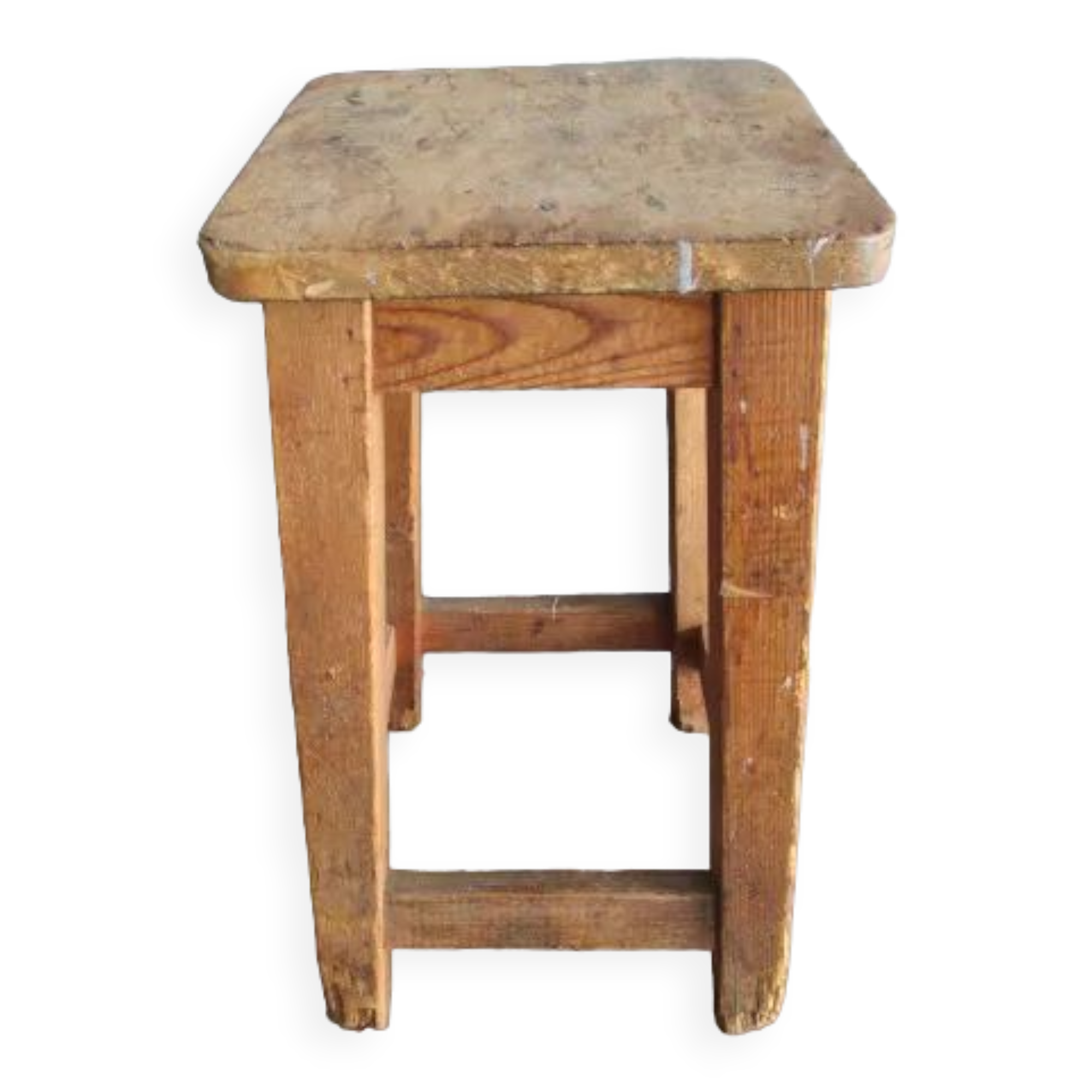 Antique wooden workshop stool