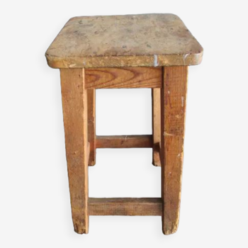 Antique wooden workshop stool
