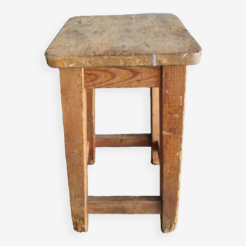 Tabouret d'atelier ancien en bois