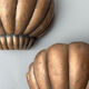 Paire d’appliques coquille Saint-Jacques 1960
