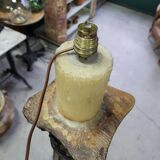 Large 18th century wooden column floor lamp