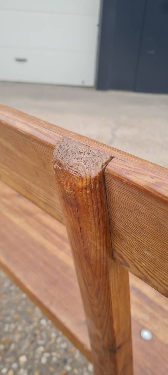 Solid wood church pew 1960