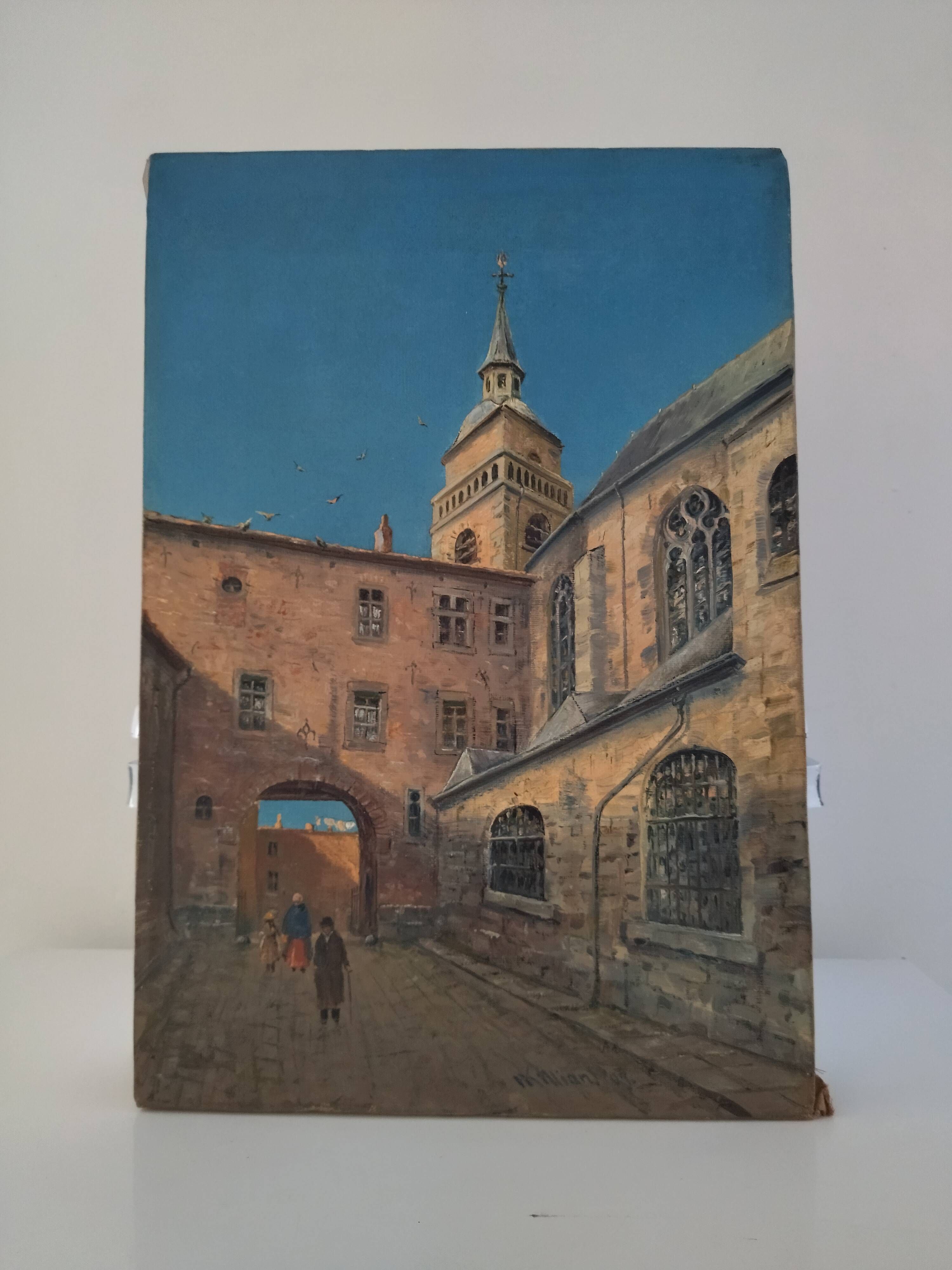 Painting, Ancient painting by Hans Franz Edmund Killian - dated 1907.
