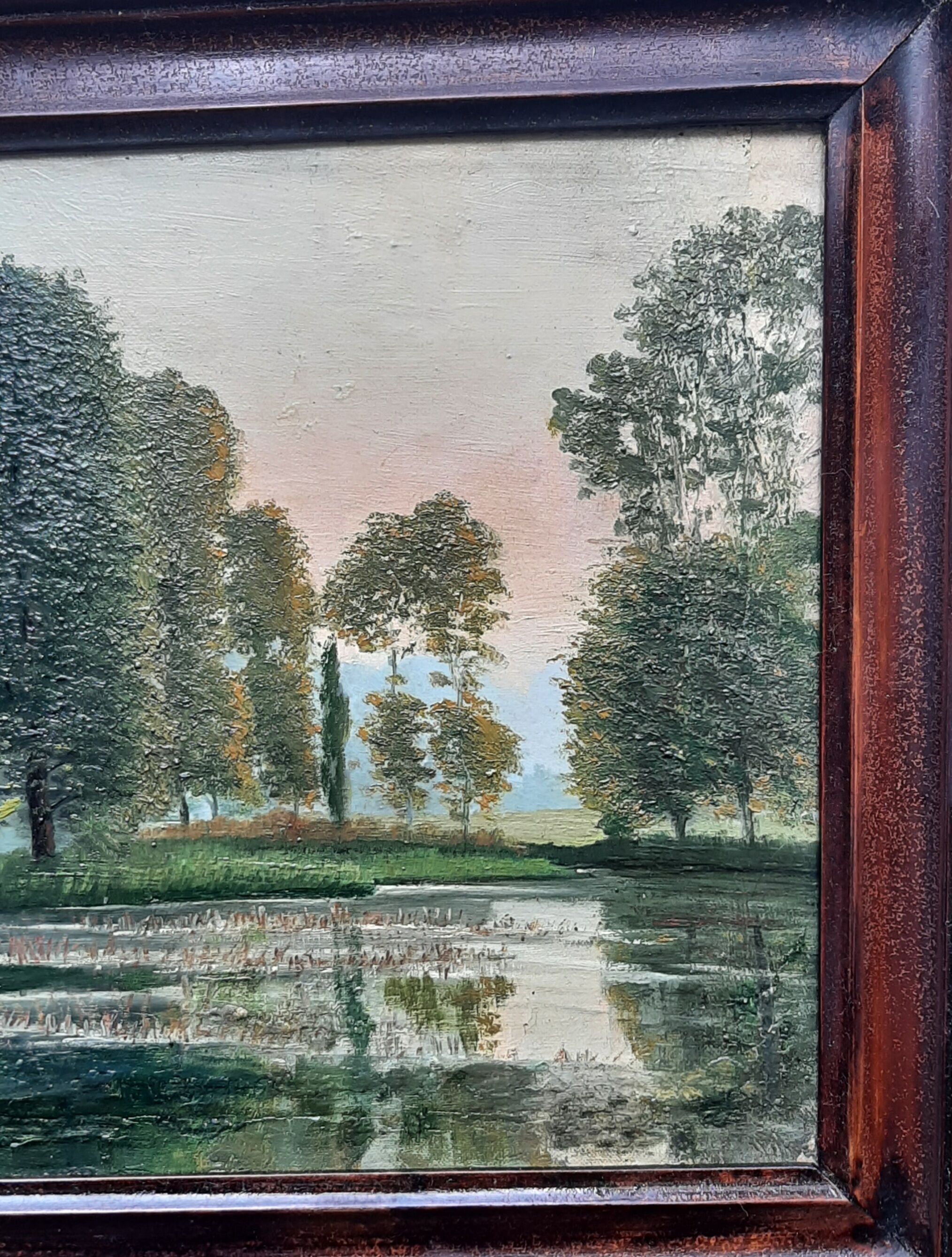 Impressionist painting, oil on canvas signed sonneville + 4 new cds