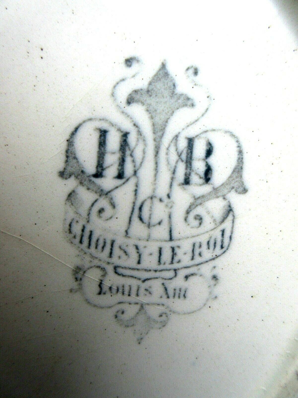 Assiette HB Choisy le Roi série Louis XIII modèle La RIVIERE