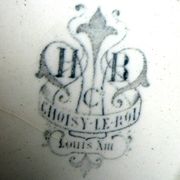 Plate HB Choisy le Roi Louis XIII series model La RIVIERE