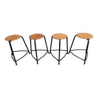 Vintage set of 4 stools 1960's