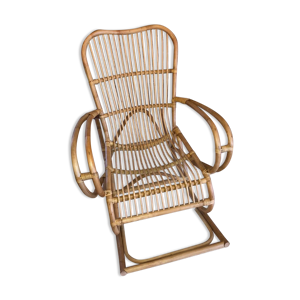 rocking-chair en rotin
