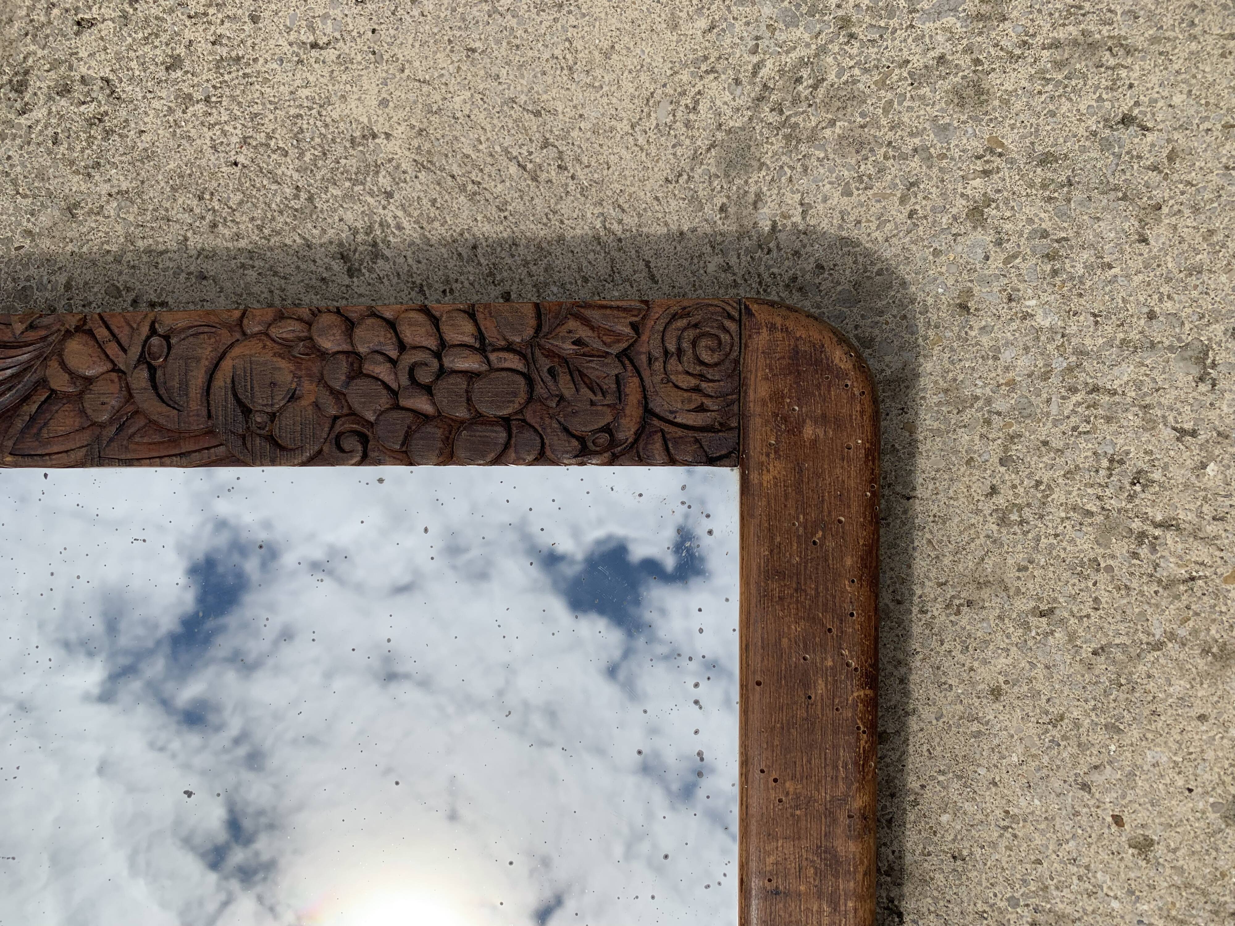 Old Art Deco mirror 38x36cm