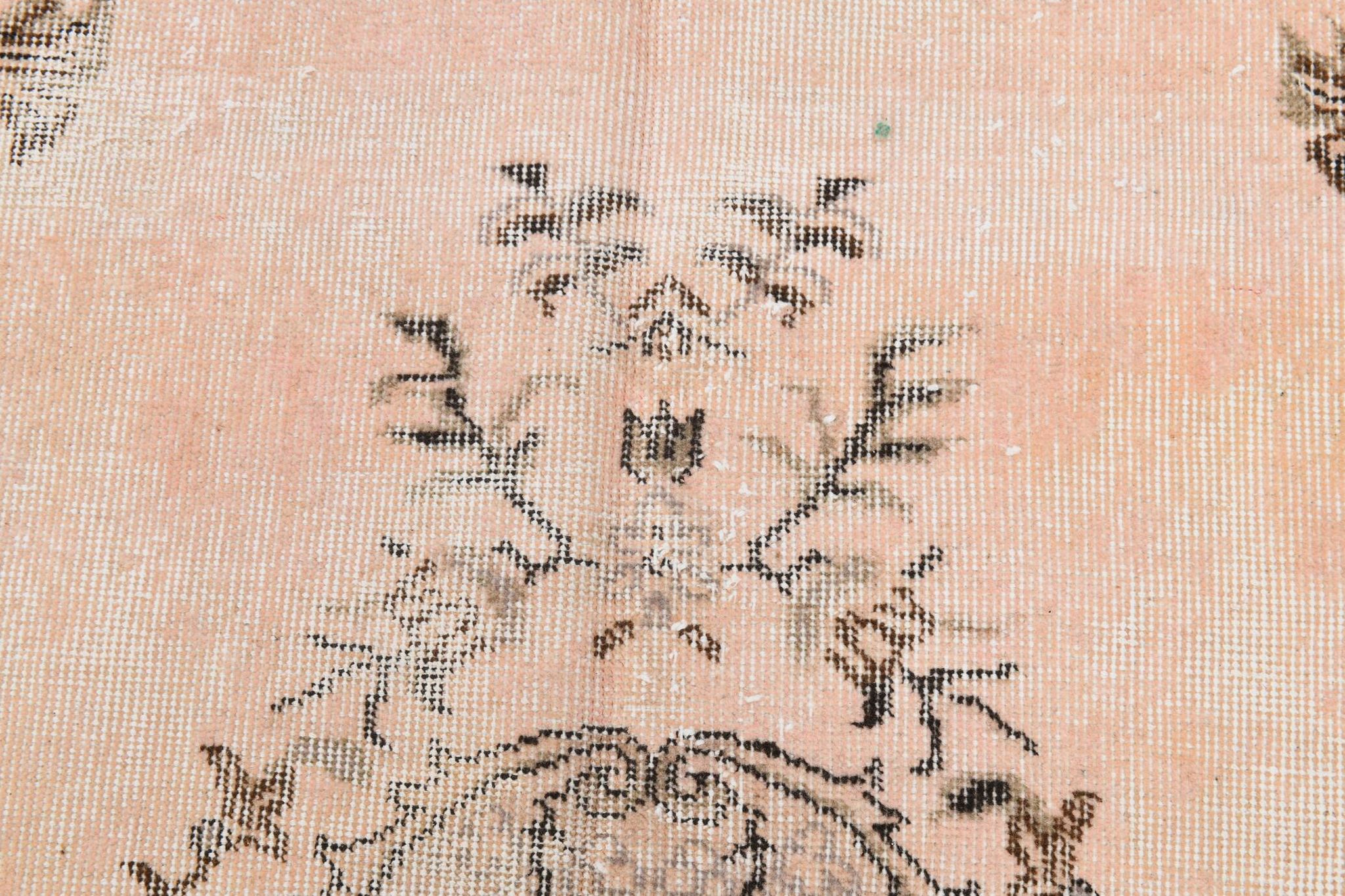 5x9 Brown Beige Classic Floral Handmade Vintage Rug, 167x283Cm SK 5465