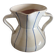 Enamelled terracotta vase pitcher with double handles - 1950s/1960s