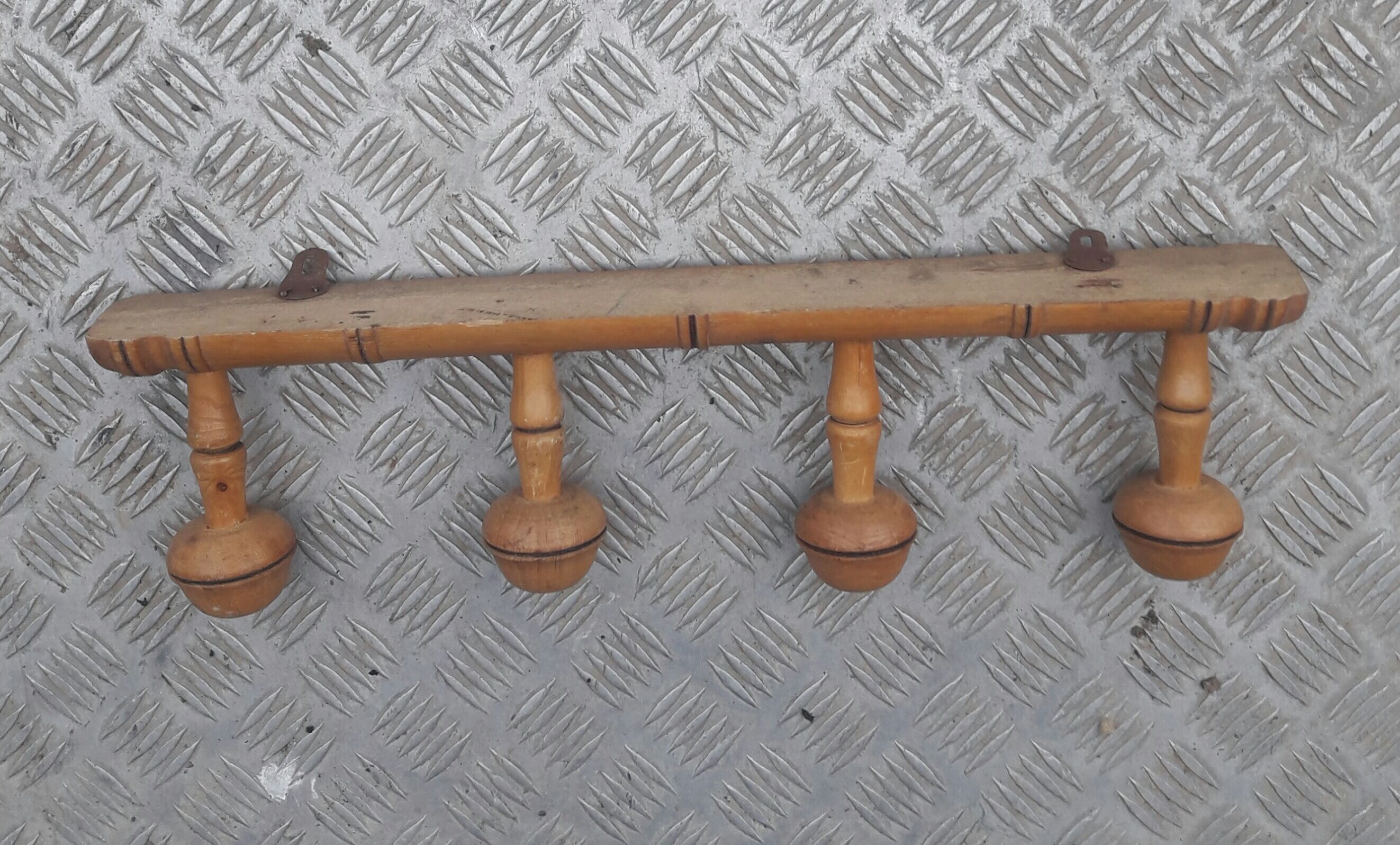 Antique wooden coat rack