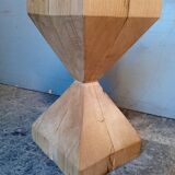 Vintage solid chene diabolo stool