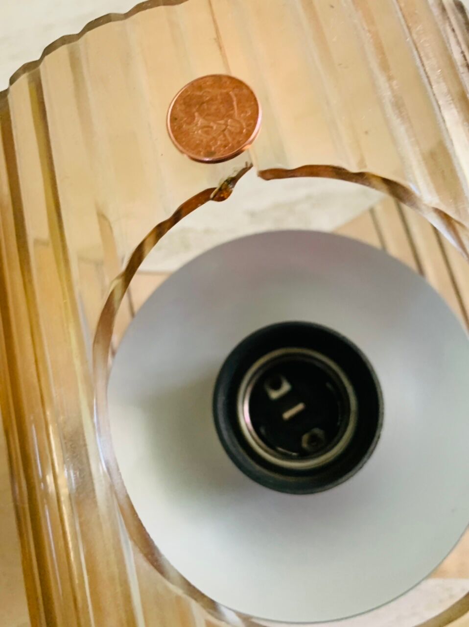 Set of 3 vintage wall lamps in smoked plexiglass, circa 1970's