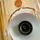 Set of 3 vintage wall lamps in smoked plexiglass, circa 1970's