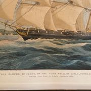 Engraving XIXth The Samuel Enderry of 422 tons William Lisle W.J. Huggins Rosenberg