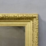 Mirror Frame In Wood And Golden Stucco